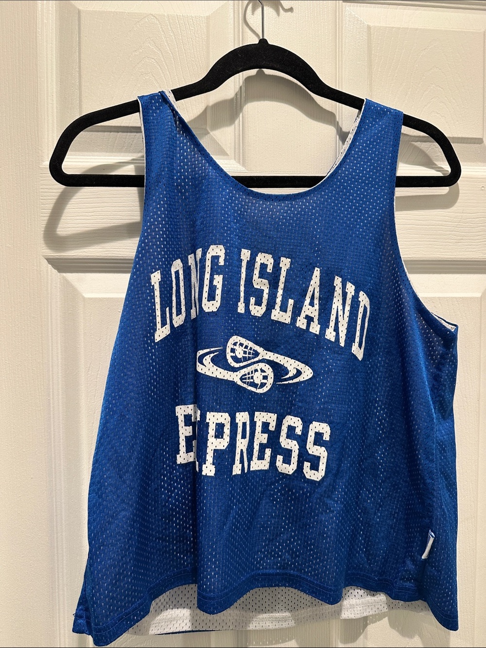 M Reversible Mesh lacrosse pinny - White/Blue